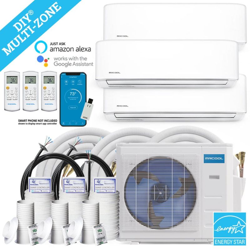 Upgrade your home with the MRCOOL DIY 36000 BTU 3-zone heat pump split system - 3 Wall Mounted