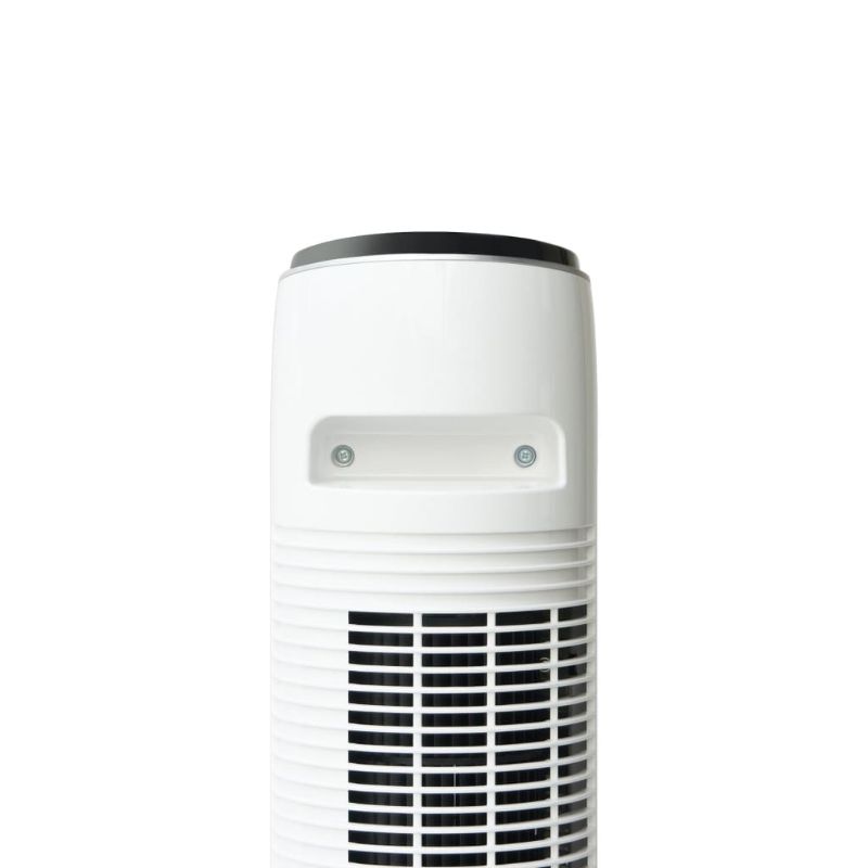 SPT SF-1536W: Tower Fan with Remote and Timer in White - Back View