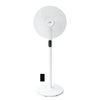 Load image into Gallery viewer, SPT SF-16D48BK: 16″ DC-Motor Energy Saving Stand Fan with Remote and Timer – Piano White - Front View W/ Remote