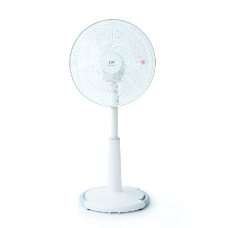 SPT SF-16S88: 16″ O-shaped Oscillating Standing Fan - Front View Extended Pole