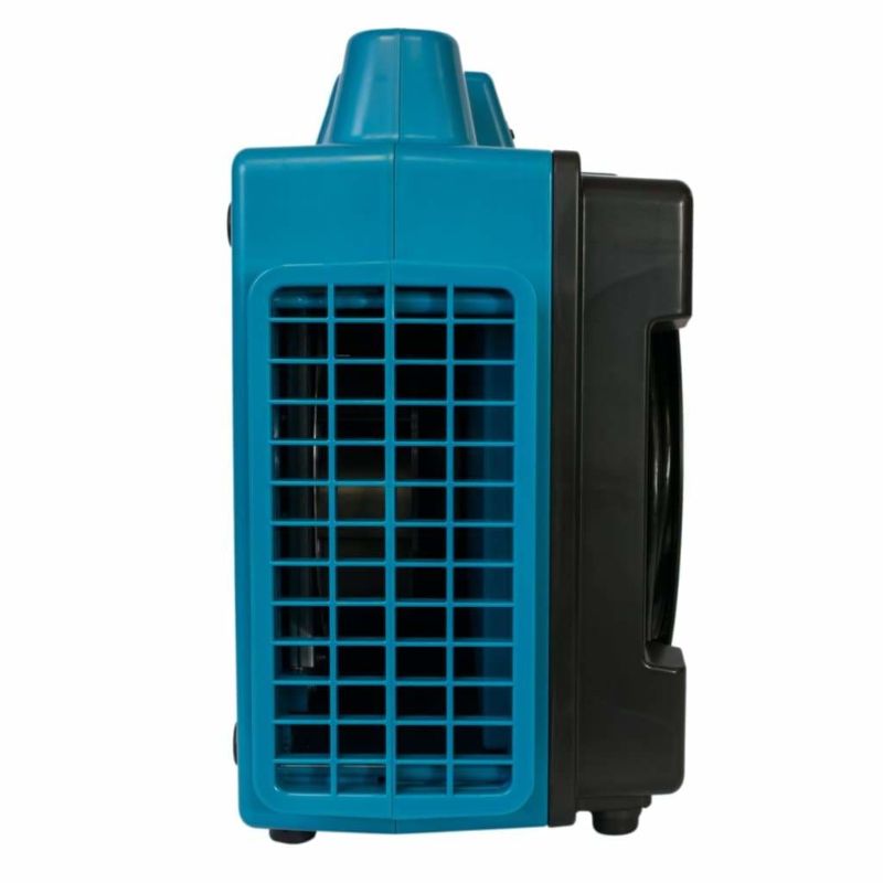 XPOWER X-2480A Professional 3-Stage HEPA Mini Air Scrubber in blue - side vent view