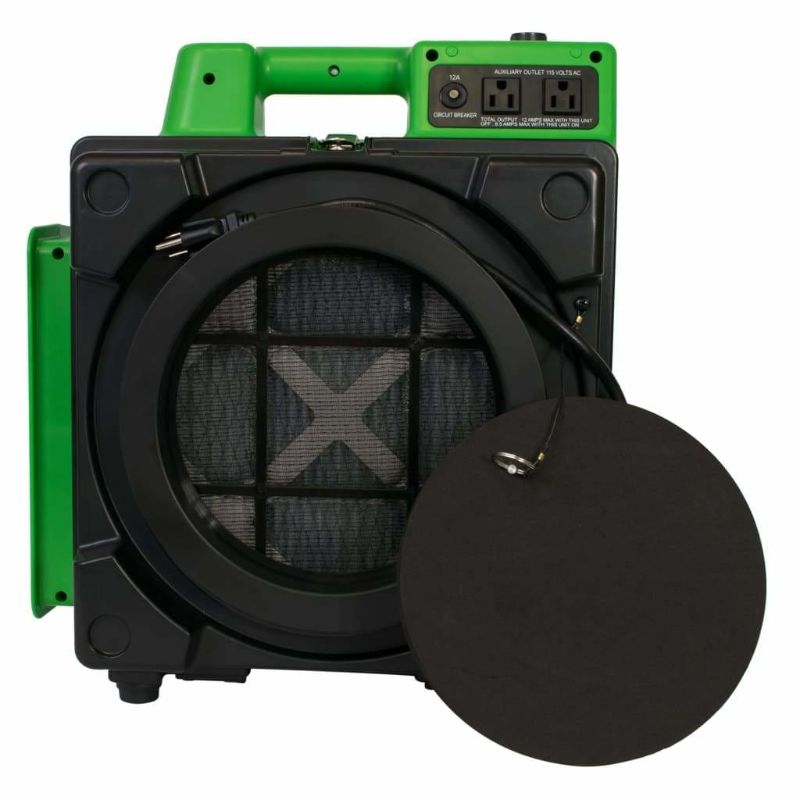 XPOWER X-2480A Professional 3-Stage HEPA Mini Air Scrubber in green front