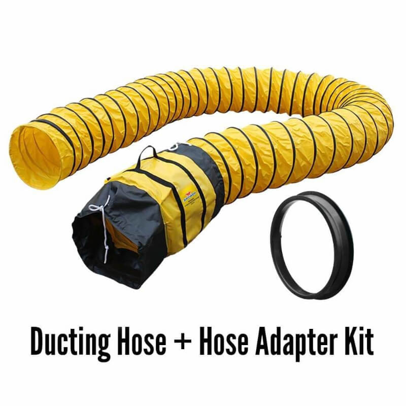 XPOWER 25 Ft. Ducting Hose 16 Inch. Diameter - 16DH25 or 16DH15 W/ Ducting Hose and Hose Adapter