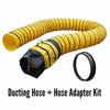 XPOWER 25 Ft. Ducting Hose 16 Inch. Diameter - 16DH25 or 16DH15 W/ Ducting Hose and Hose Adapter