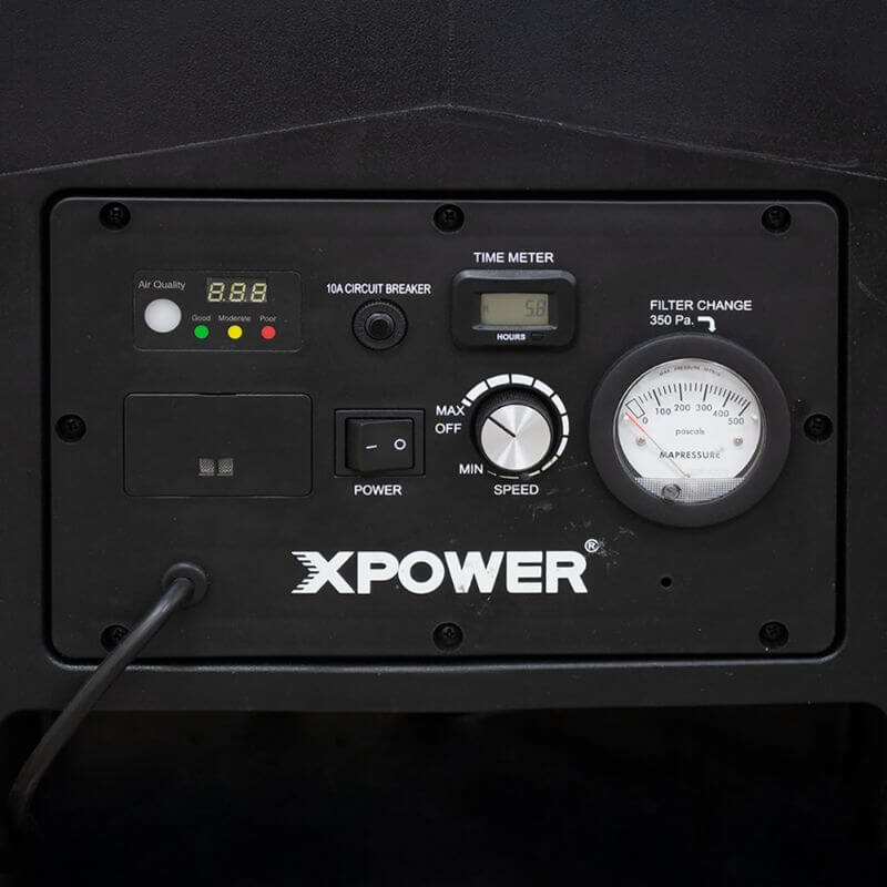 XPOWER AP-1500D DC Brushless Motor 700CFM 4-Stage Commercial HEPA Air Filtration System with IAQ PM2.5 Sensor - Control Panel
