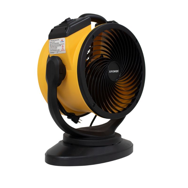 XPOWER FC-100S Multipurpose 11” Pro Air Circulator Utility Fan with Oscillating Feature - Left Angle View