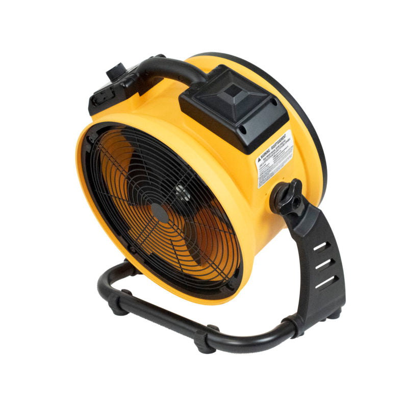 XPOWER FC-125B Rechargeable Cordless Outdoor Fan - Back Angle