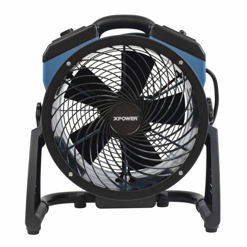 XPOWER FC-150B AC/DC Cordless Rechargeable Air Circulator Utility Fan - 11" Brushless Motor - Front Angle