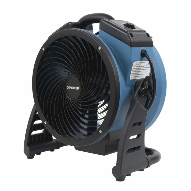 XPOWER FC-150B AC/DC Cordless Rechargeable Air Circulator Utility Fan - 11" Brushless Motor -  Right Front Angle