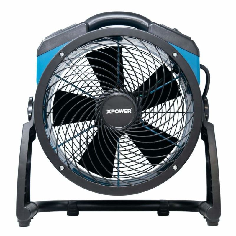 XPOWER FC-250AD Pro 13” Brushless DC Motor Air Circulator Utility Fan with Power Outlets - Front View