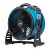XPOWER FC-250AD Pro 13” Brushless DC Motor Air Circulator Utility Fan with Power Outlets - Right Front Angle