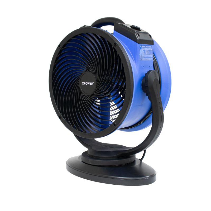 XPOWER FC-300A Multipurpose 14” Pro Air Circulator Utility Fan with Daisy Chain - Right Angle