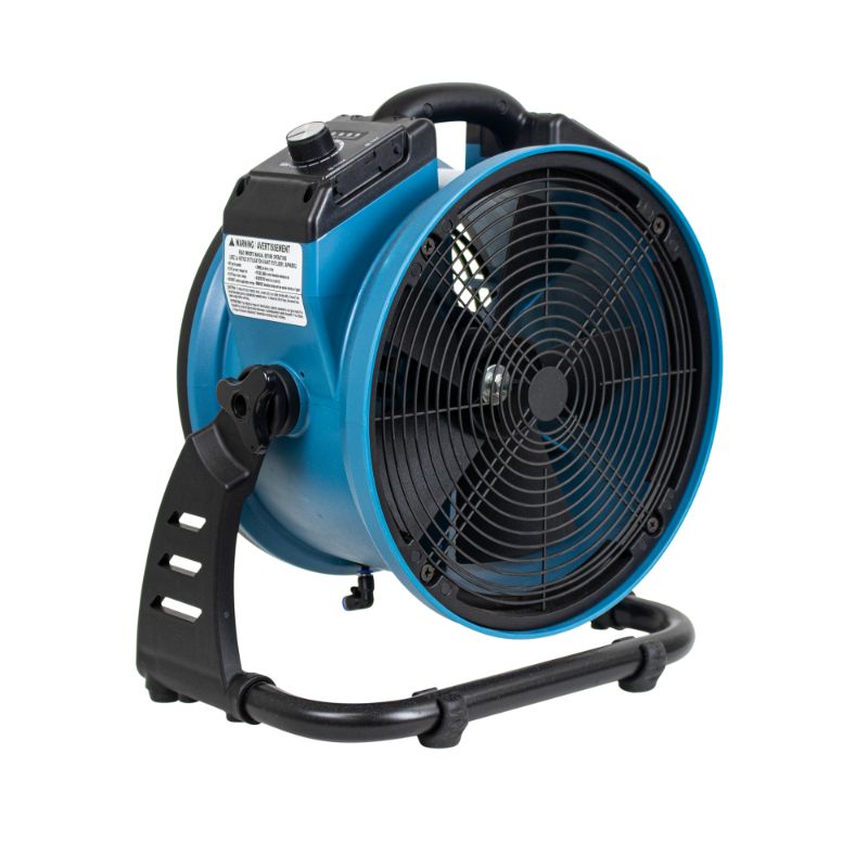 XPOWER FM-65B Multi-purpose Battery Powered Misting Fan and Air Circulator - Back Angle