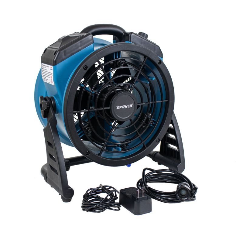 XPOWER FM-65WB Multi-purpose Oscillating Misting Fan and Air Circulator w/ Charger and Hose Adaptor