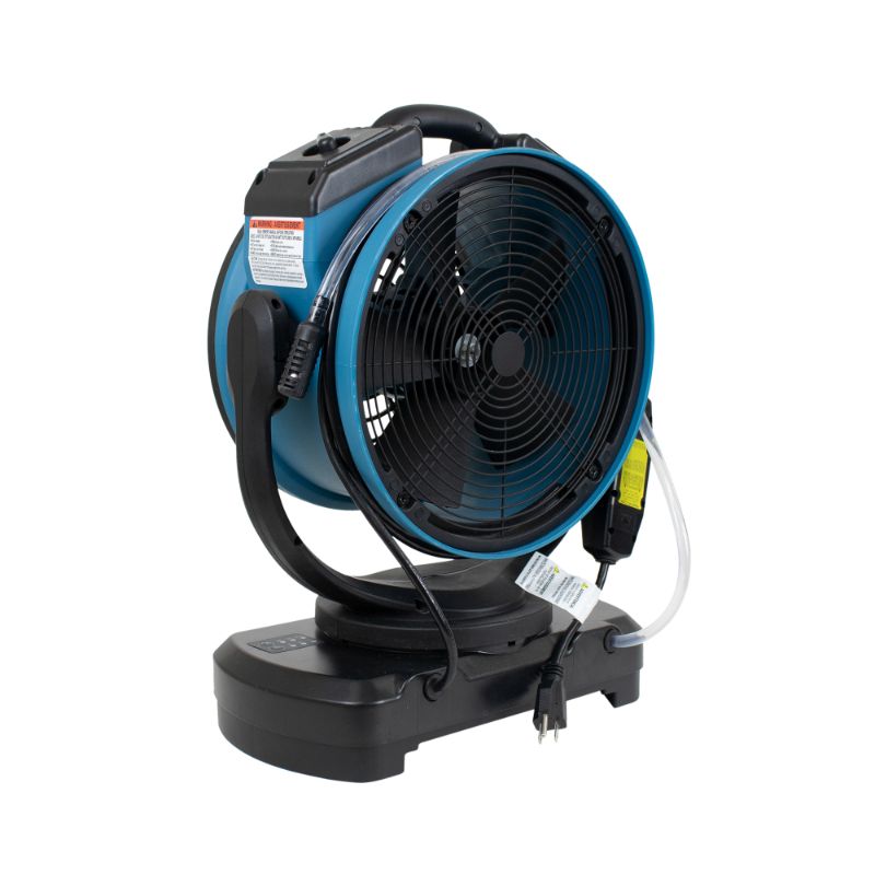 XPOWER FM-68W Multi-purpose Oscillating Misting Fan with Built-In Water Pump - Left Back Angle