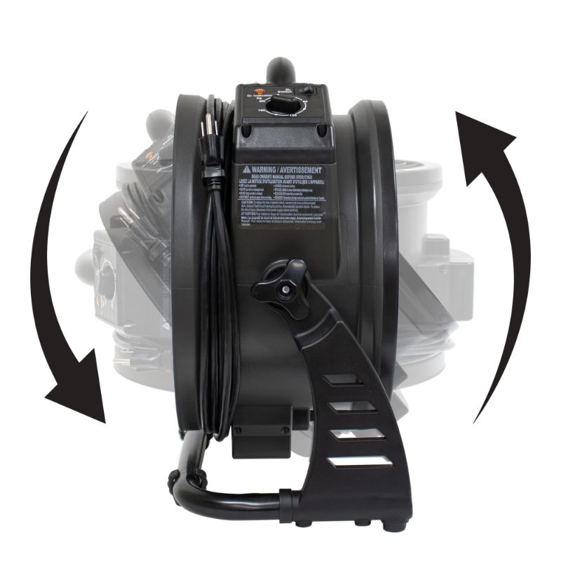 XPOWER M-25 Axial Air Mover with Ozone Generator - 360 Degree