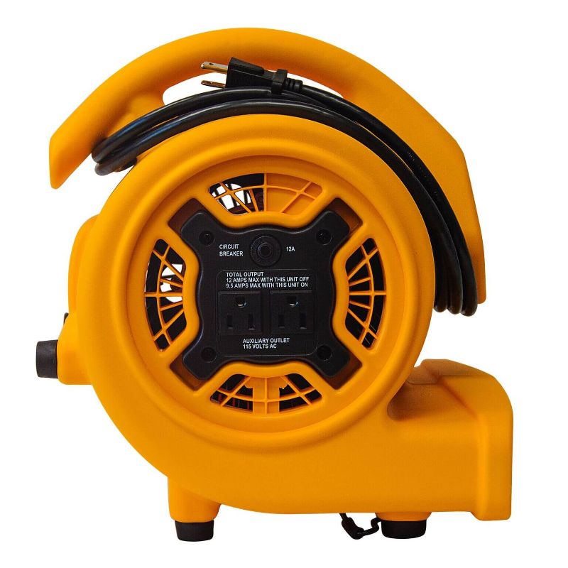 XPOWER P-130A Compact Air Mover with Daisy Chain - Left Side View