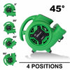 XPOWER P-230AT 1/4 HP Mini Air Mover - Green 4 Positions