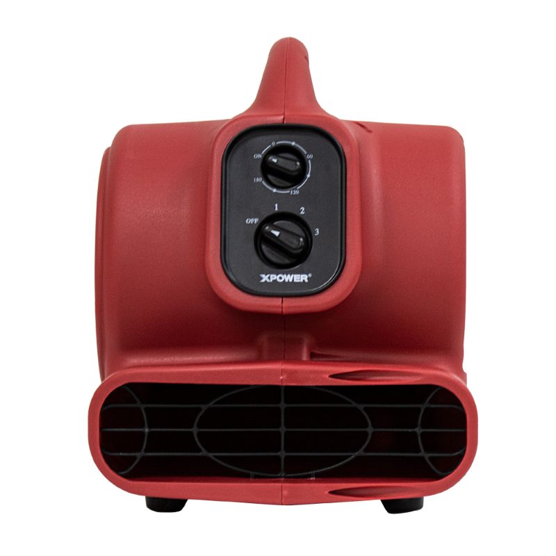 XPOWER P-230AT 1/4 HP Mini Air Mover - Red Front View