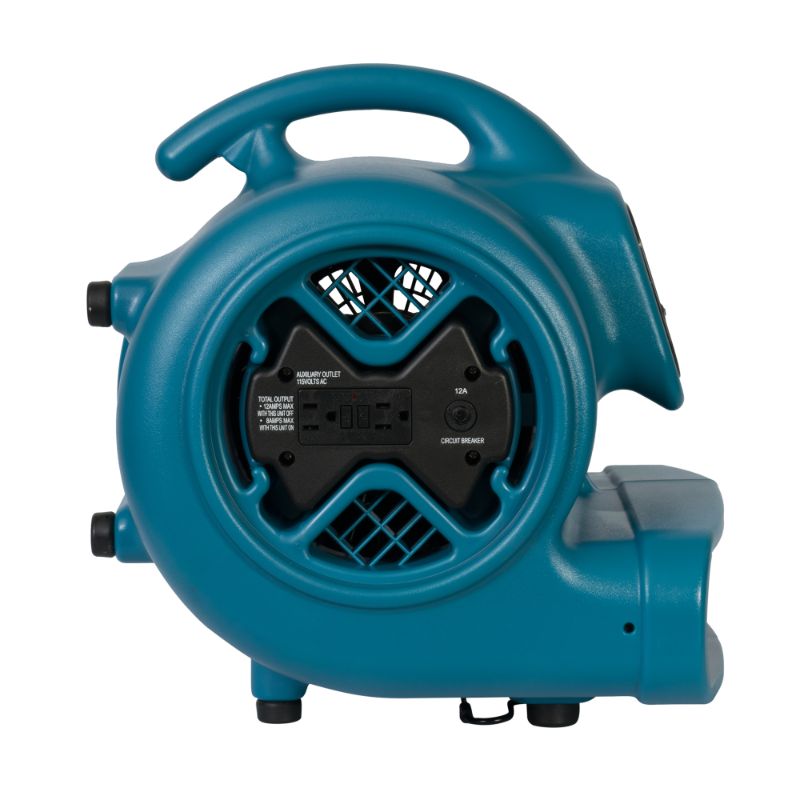 XPOWER P-630 1/2 HP 2980 CFM 3 Speed Air Mover, Carpet Dryer, Floor Fan, Blower - Left Side View