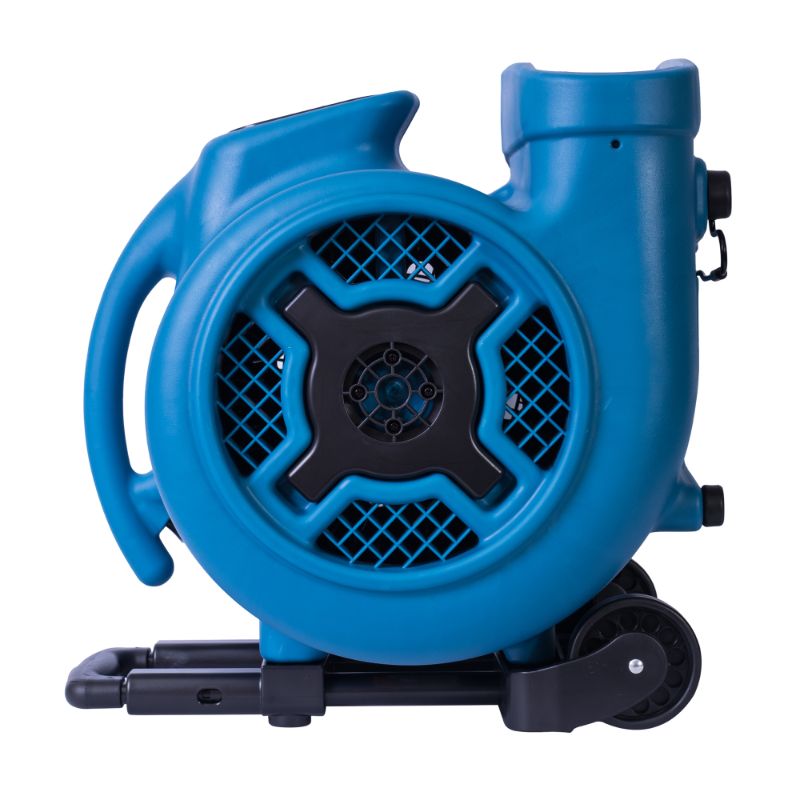 XPOWER P-800H 3/4 HP Air Mover with Telescopic Handle & Wheels - 90 Degrees Angle