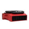 XPOWER PL-700A Professional Low Profile Air Mover (1/3 HP) - Main Image Red