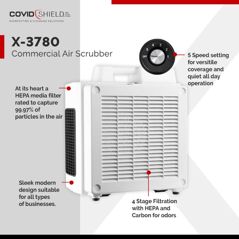 XPOWER Total Protection – Programmable Sanitizing System (Small) - XCS3 w/ X-3780 Air Scrubber
