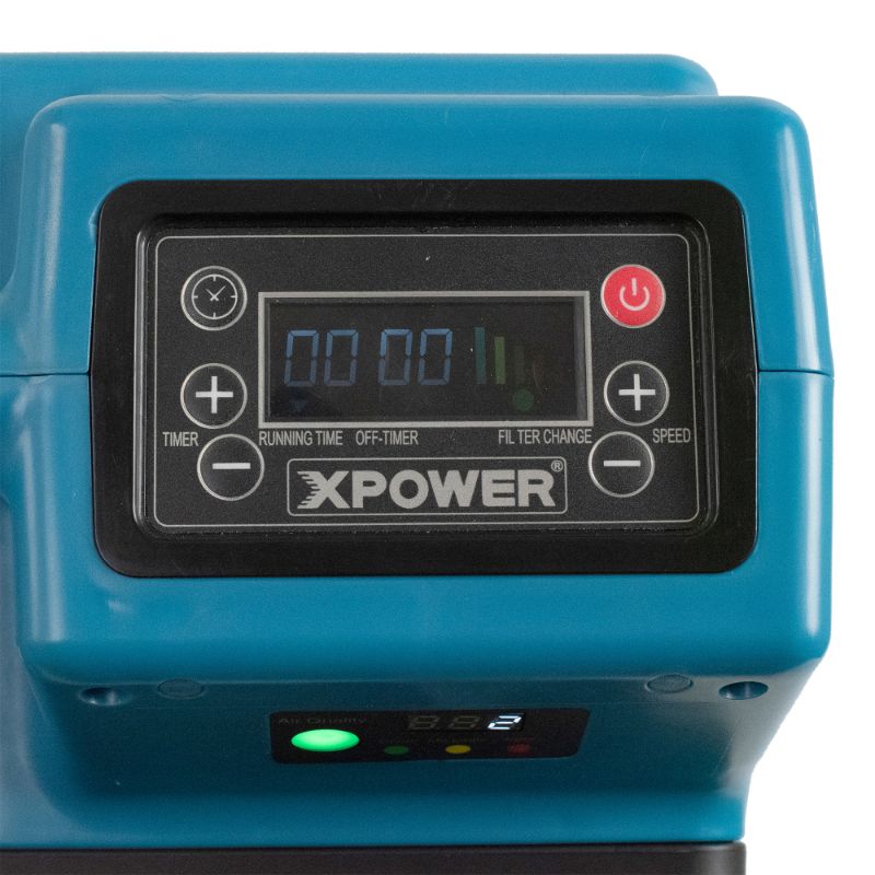 XPOWER X-2700 Professional 3-Stage HEPA Air Scrubber - Control Panel