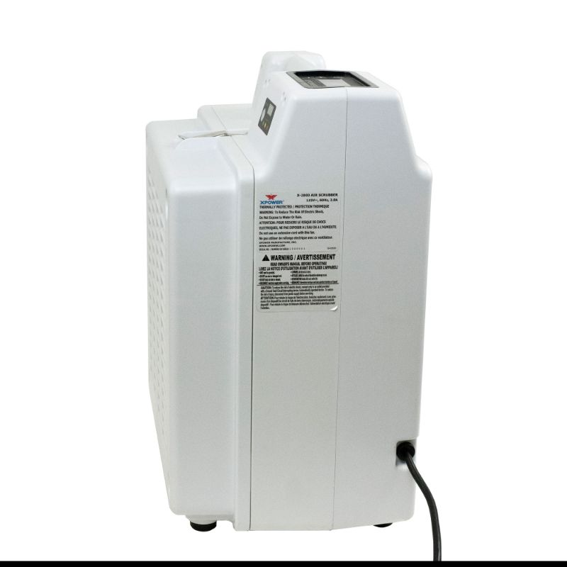 XPOWER X-2830 Professional 4-Stage HEPA Air Scrubber - Side View