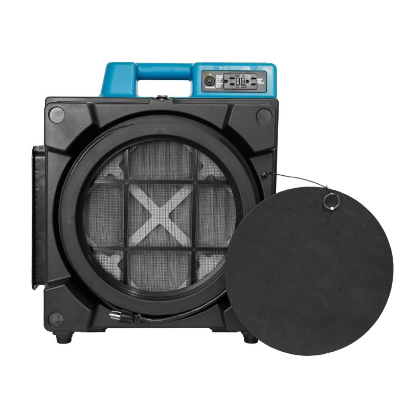 XPOWER X-3400A Professional & Industrial 3-Stage HEPA Air Scrubber - Front View Open