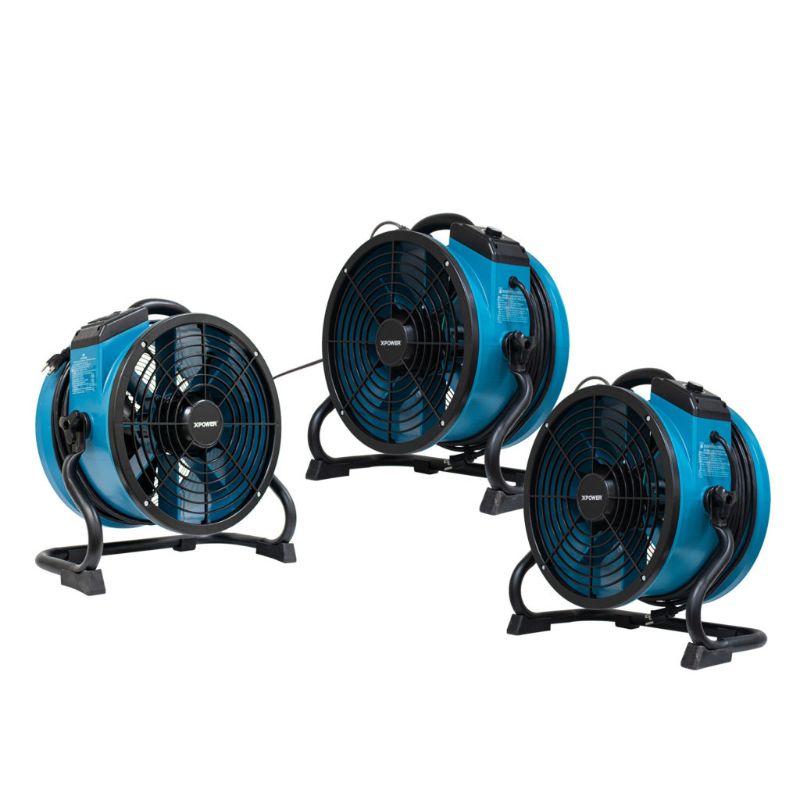 XPOWER X-34AR Professional Sealed Motor Axial Fan (1/4 HP) - Daisy Chain Position Blue