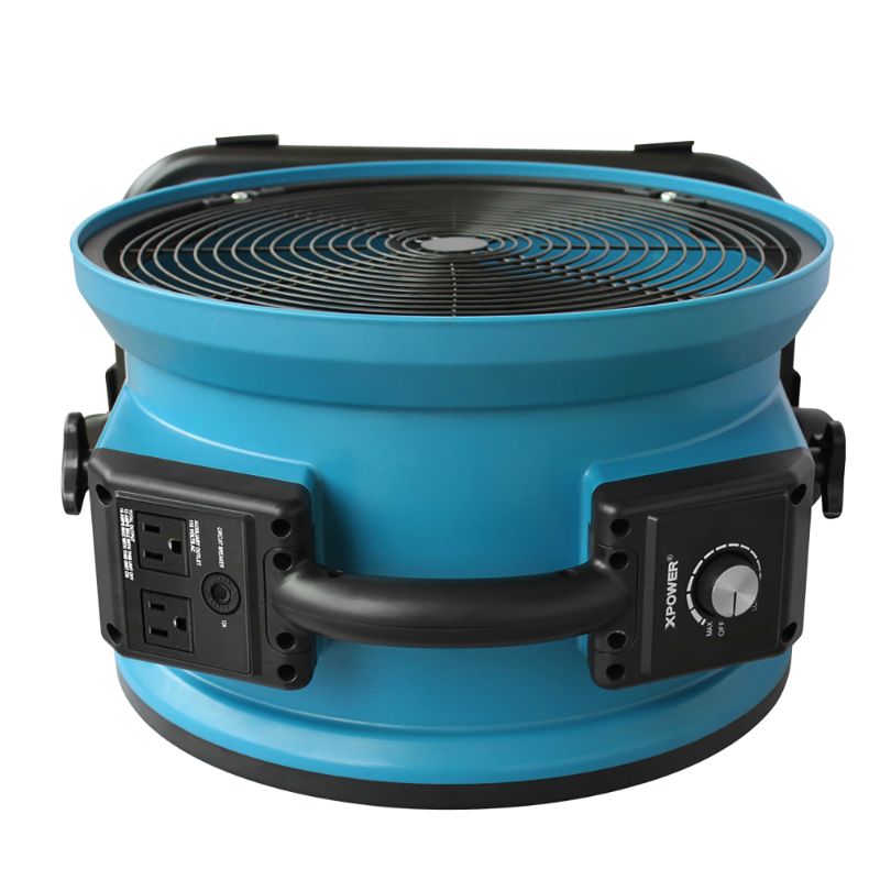 XPOWER X-39AR Professional Sealed Motor Axial Fan (1/4 HP) - Blue Top View