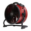 XPOWER X-39AR Professional Sealed Motor Axial Fan (1/4 HP) - Red Left Front View