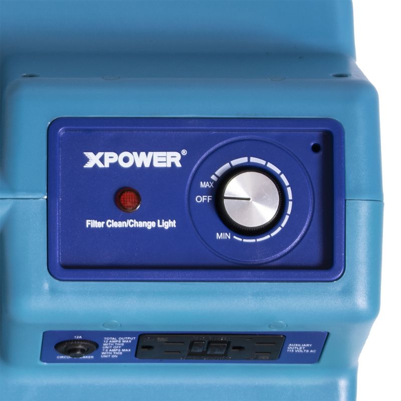 XPOWER X-4700A Professional 3-Stage HEPA Air Scrubber - Control Panel