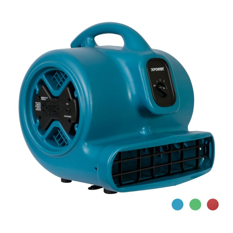 XPOWER X-600A 1/3 HP Air Mover with Daisy Chain - Blue and Variations