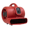 XPOWER X-600A 1/3 HP Air Mover with Daisy Chain - Red Left Front View