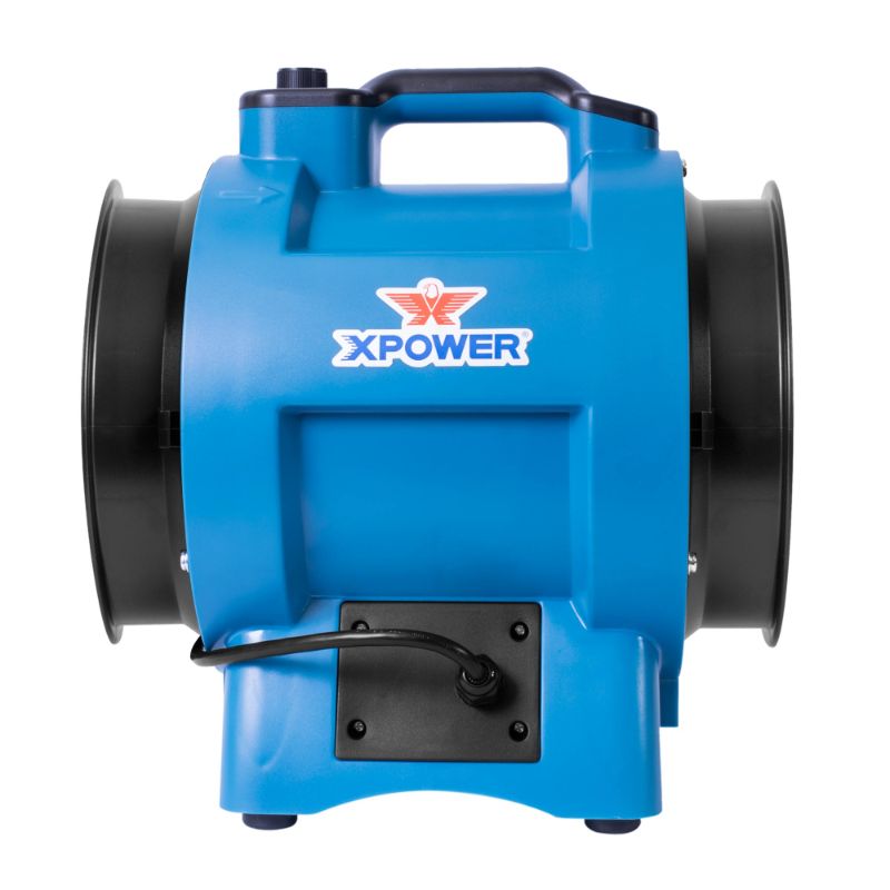XPOWER X-8 Variable Speed 8" Diameter Industrial Confined Space Ventilator Fan - Right Side View