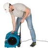 XPOWER X-830H 1 HP Air Mover w/ Telescopic Handle & Wheels - Demonstration Usage