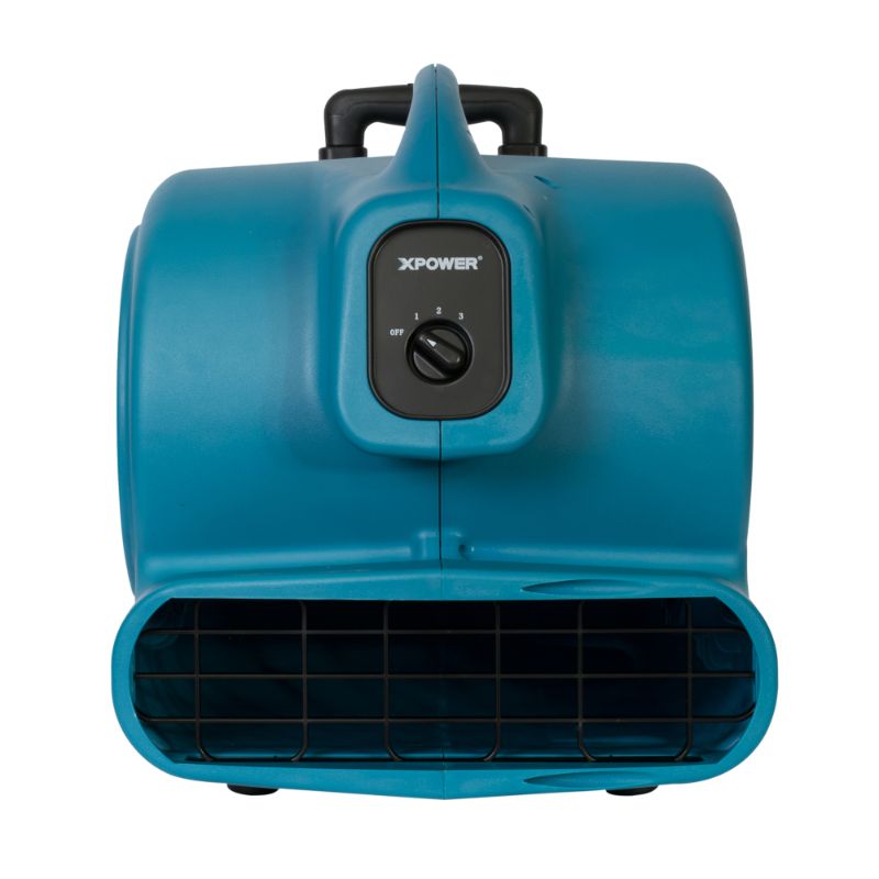 XPOWER X-830H 1 HP Air Mover w/ Telescopic Handle & Wheels - Front View