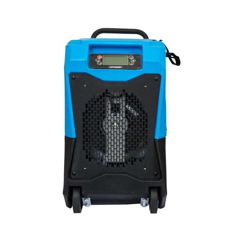 XPOWER XD-85L2 85 PPD Commercial LGR Dehumidifier with Automatic Purge Pump - Back Blue