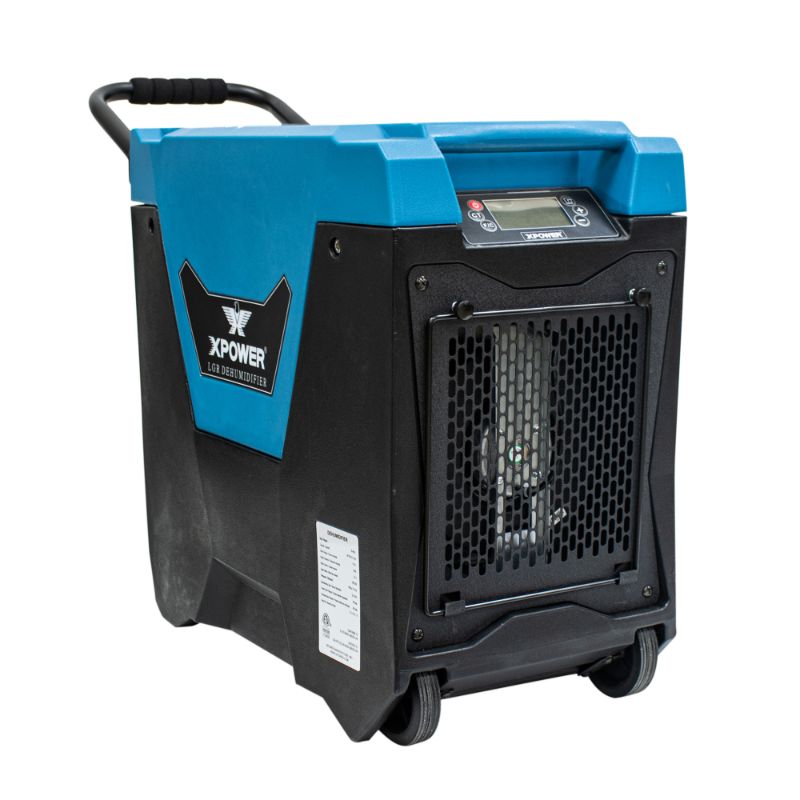 XPOWER XD-85LH 145-Pint LGR Commercial Dehumidifier with Automatic Purge Pump - Main Image Blue