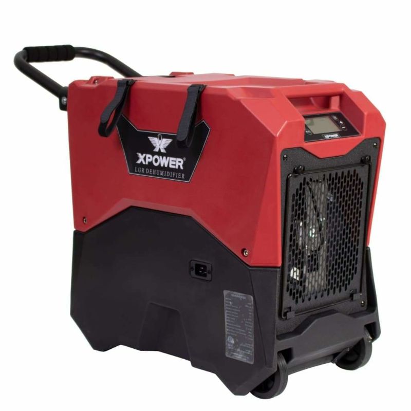 XPOWER XD-85LH 145-Pint LGR Commercial Dehumidifier with Automatic Purge Pump - Red