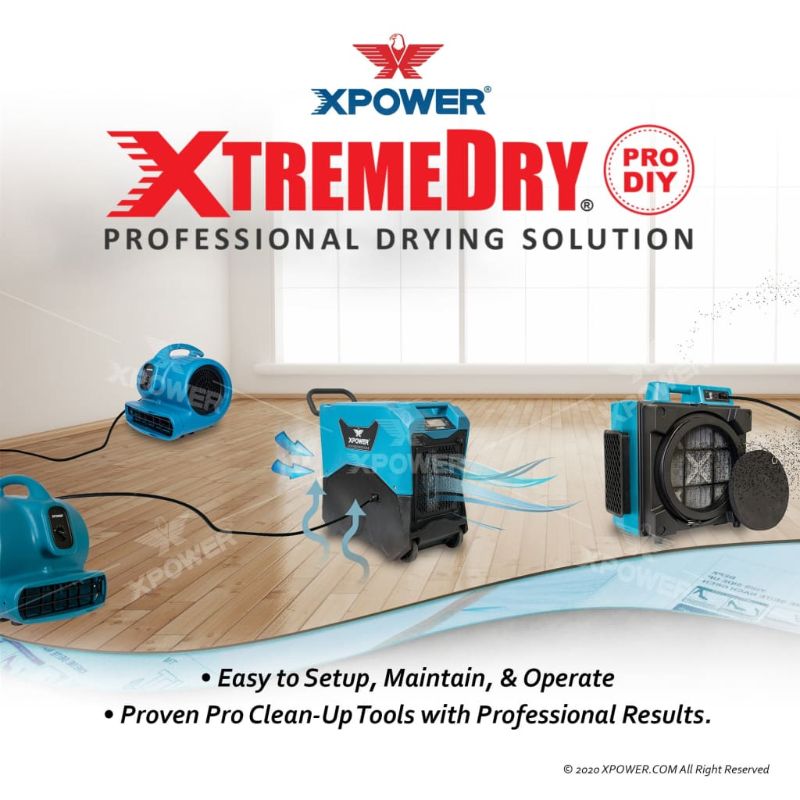 XPOWER XTREMEDRY® DIY Pro Drying Solution Plus - Easy To Setup, Maintain, and Operate