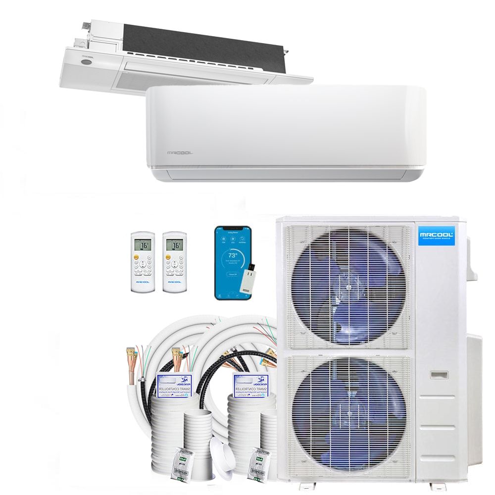 Upgrade your home's HVAC system with MRCOOL's 4th Gen 2-zone heat pump split system - 48000 BTU