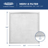 Load image into Gallery viewer, Upgrade to AlorAir MERV-8 filter with 9.6&quot;x9.8&quot;x0.4&quot; dimensions for cleaner air in your home or office.