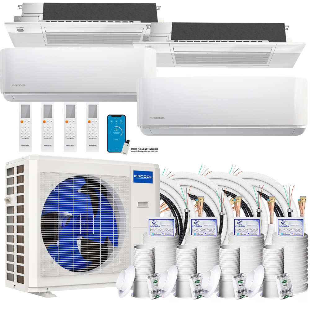 Efficient Climate Control with MRCOOL DIY 48k BTU 4th Gen 4-Zone Heat Pump Split System and Mr Cool Technology