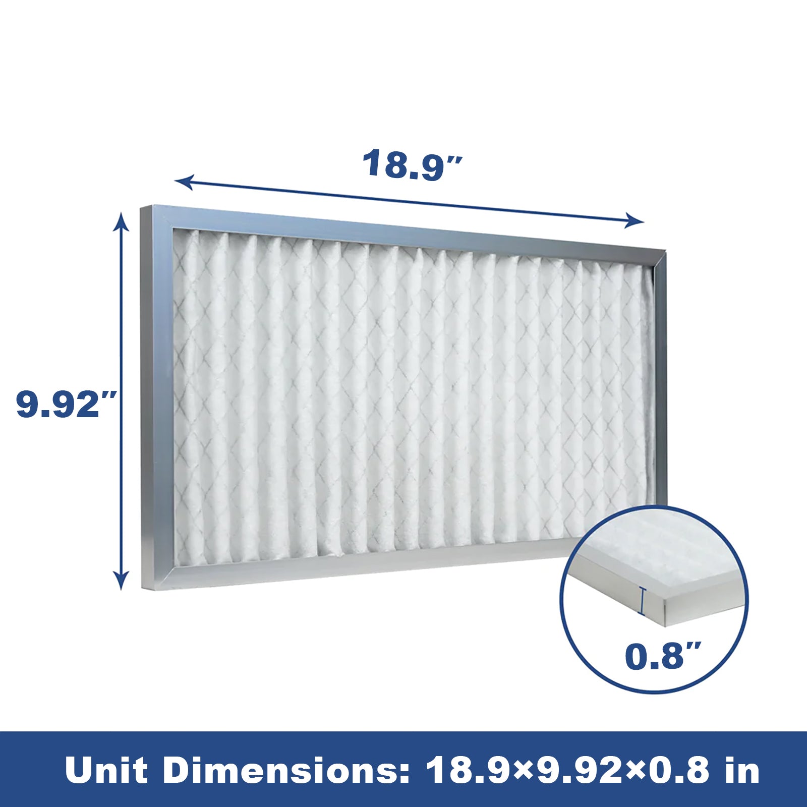 AlorAir 2-Pack MERV-10 Filters with 18.9"x9.92"x0.8" dimensions for Storm SLGR 1600X Commericial Dehumidifiers