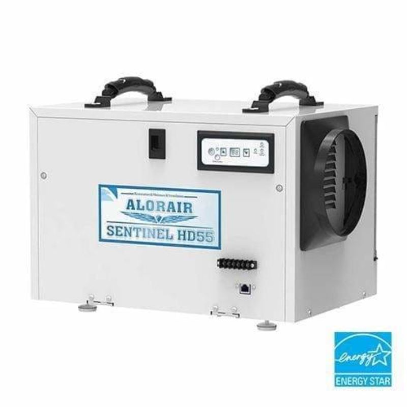 AlorAir Sentinel HD55 Dehumidifier 120 PPD for Basement and Crawl Space in white - energy star certified