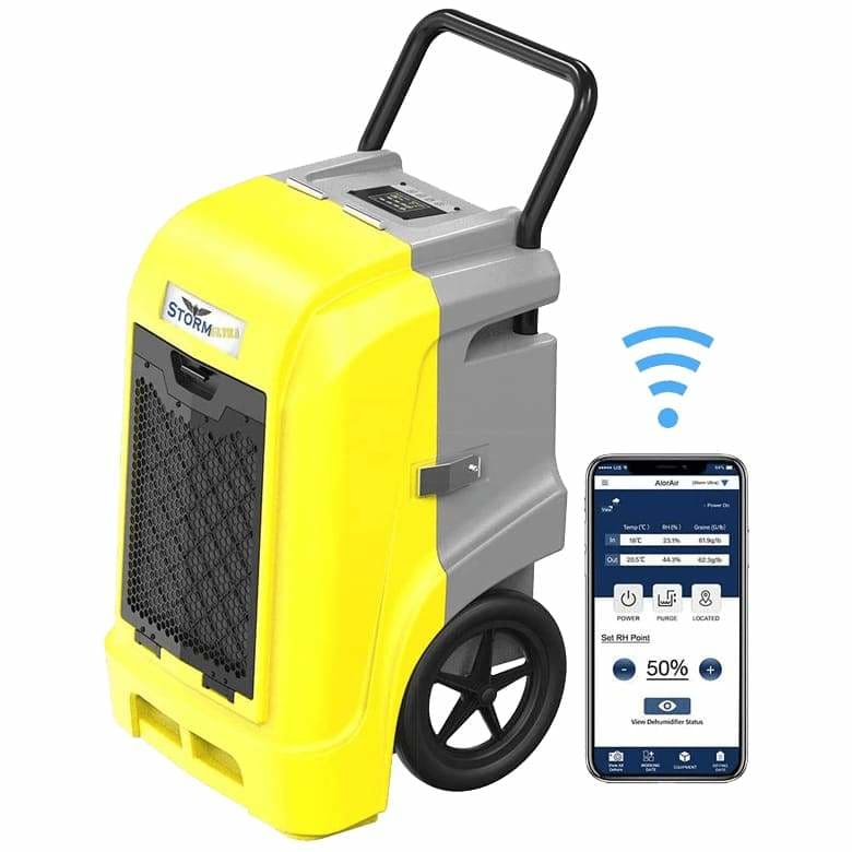 AlorAir Storm Ultra 90 PPD Commercial Dehumidifier | Yellow