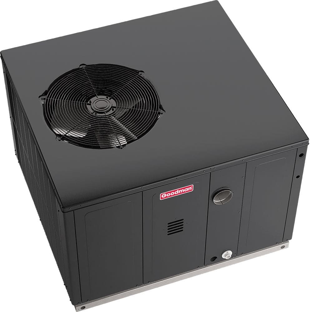 Goodman 2 Ton 14.5 SEER Dual-Fuel Packaged Unit - Top Left Angle